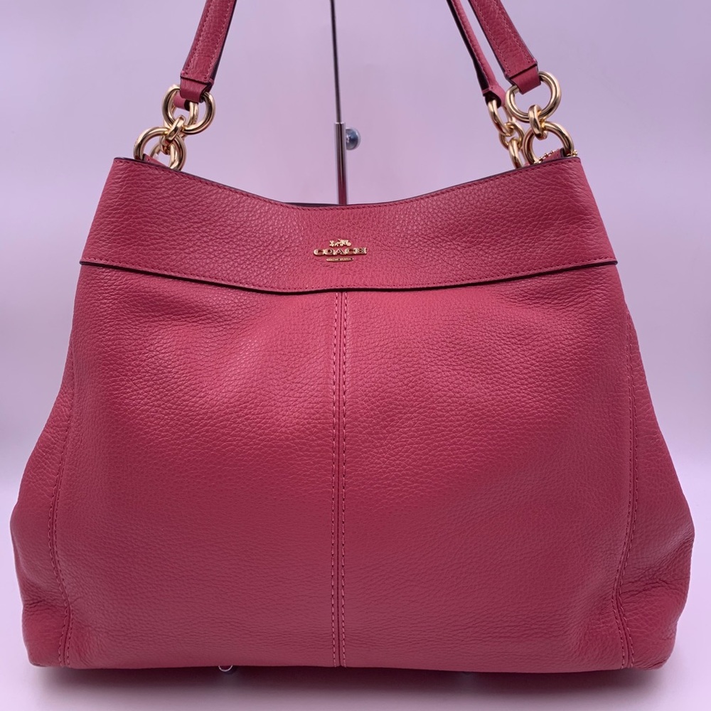 Genuine Pebble Leather Coach Handbag